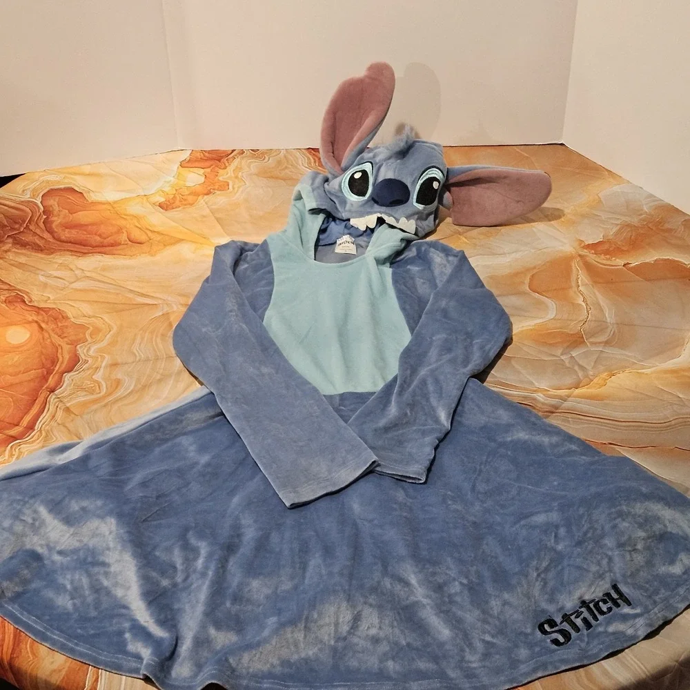 Disney Stitch Spirit Halloween Costume Girls 12-14 Hooded Dress Lilo & Stitch